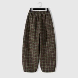 Lantern Pants Women Woolen Fabric Plaid Design Casual Loose Korean Style Elastic Waisted Trousers Women Clothing Harem Pants