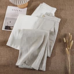 Linen Loose Wide Leg Women's Pants 2024 New Thin Cotton Linen High Waist Drooping Cropped Slimming Casual Straight Trousers