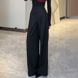High Waist Narrow Version Wide Leg Pants Waist Straight Pants Drape Versatile Trousers Suit Pants High Quality Women's Trousers