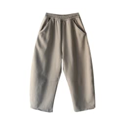 K67176 Korean Style Banana Pants Loose Elastic Waist Thickened Frayed Hem Casual Pants for Women