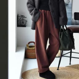 K67176 Korean Style Banana Pants Loose Elastic Waist Thickened Frayed Hem Casual Pants for Women