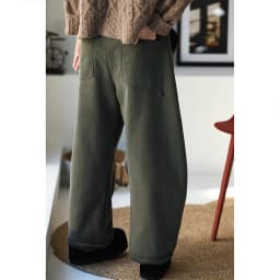 K67176 Korean Style Banana Pants Loose Elastic Waist Thickened Frayed Hem Casual Pants for Women