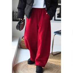 K67176 Korean Style Banana Pants Loose Elastic Waist Thickened Frayed Hem Casual Pants for Women