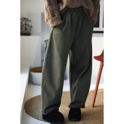 K67176 Korean Style Banana Pants Loose Elastic Waist Thickened Frayed Hem Casual Pants for Women