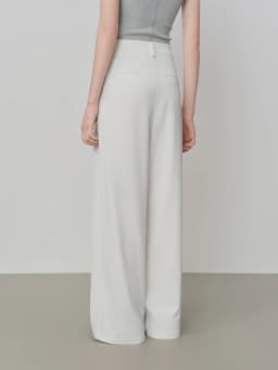 FSLE 2025 New Women Loose Fit Wide Leg Pants Black White Trousers High Waist Casual Pants Soft Drapey Free Waist Rope Vintage