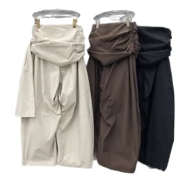 SuperAen Korean Style 2025 Summer New Design Women's Spliced Waist Folds Casual Pants Fashion Loose Long Wide-leg Pants