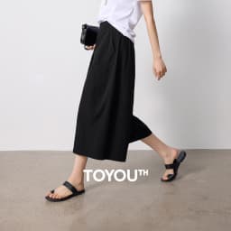 TOYOUTH Women Slight Wrinkle Textured Casual Pants 2026 Summer New Lavender Purple Split Oversized Wide Leg Cropped Pants