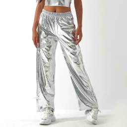 Red Women's Fashion Aurora Laser Gradual Change High Waist Straight Pants, Blue Thin Female Stretch Trousers, 2025 New