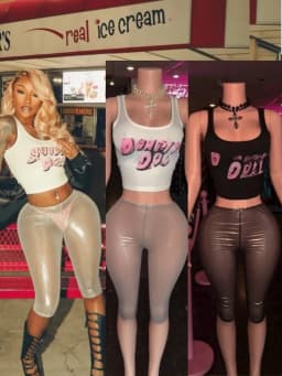 Joskaa Sexy See Through Shorts Women's Hipster Skin Tight Stretchy Capri Trousers Coquette Midnight Party Club Female Bottoms
