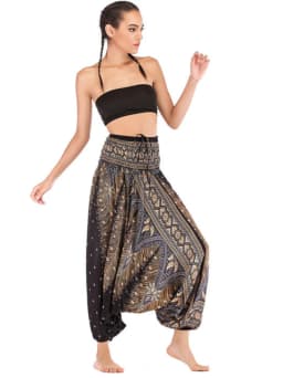 Boho Palazzo Pants Wide Leg Yoga Leggings Big and Plus Size Harem Pants Jumpsuit Hippie Clothes