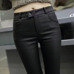 Fv3061 2019 new autumn winter women fashion casual Popular long Pants womens clothing Leather pants