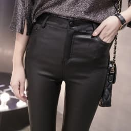 Fv3061 2019 new autumn winter women fashion casual Popular long Pants womens clothing Leather pants