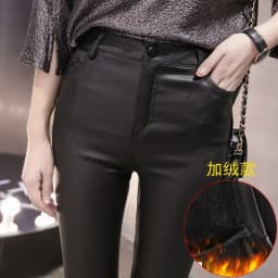 Fv3061 2019 new autumn winter women fashion casual Popular long Pants womens clothing Leather pants