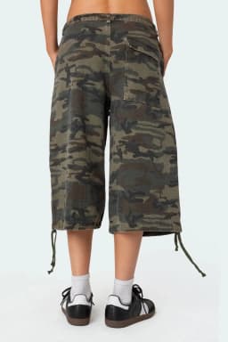 New Fashion Women Summer Cargo Shorts Casual Camouflage Print Loose Drawstring Short Pants For Club Streetwear S-XL