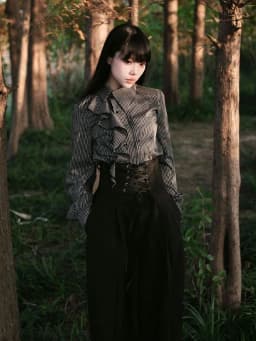 Japanese Y2K retro Harajuku spicy girl gothic punk style black wide leg loose pants 2025 autumn fashion lace up women's pants