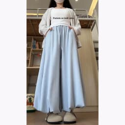 Caramel Thick High Waist Bloomer Pants Women's Autumn Winter New Knitted Soft Warm Fleece Long Pants Skirt Style Trousers