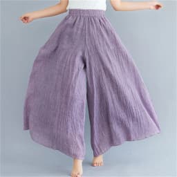Korean Irregular Casual Cotton Linen Pants Women Casual Wide Leg Summer Candy Color Sweatpants Ankle-length Straight Trousers