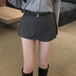 High Waist Short Pants Skirt Pants Versatile All Seasons Women's Casual Trousers Polyester Fiber 100% High Waist Shorts