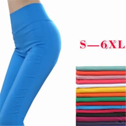 4XL 5XL 6XL 2020 Stretch Leggings Women High Waist Women Pencil Pants White Black Femme Trousers Big Size Ladies Pantalon PZ1445