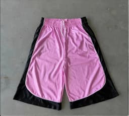 Women Couple American Retro Trendy Color Block Spliced Sports Capri Pants Elastic Waist Wide Leg Loose Versatile Casual Trousers
