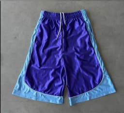 Women Couple American Retro Trendy Color Block Spliced Sports Capri Pants Elastic Waist Wide Leg Loose Versatile Casual Trousers