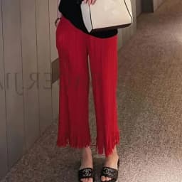 Miyake Pleated Fringe Women's Wide-legged Pants New Loose Plus Size High Waist Slim Fashion Folded Solid Color Straight Pants