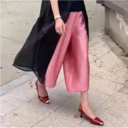 Spring Autumn Large Size Women's Fashion Wide Leg Pants Loose Bud Casual Meat Cover Mom Pants 8-point Big Leg Pants