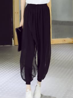 Summer 2026 Fashion Ladies Casual Loose Chiffon Harem Pants Women Pants Black Pantalon Femme Hot Sale Sarouel Femme
