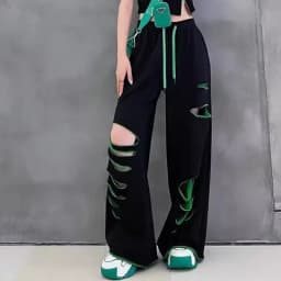 High-waisted wide-leg pants women's summer new thin loose large-size straight casual pants sweatpants women