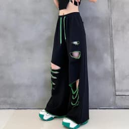 High-waisted wide-leg pants women's summer new thin loose large-size straight casual pants sweatpants women
