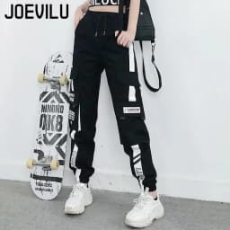 Cargo Pants Women's Loose Straight Sweatpants Leg Ankle Casual Pants Joggers Streetwear Outfits Fashion Hip Hop Sports Trousers
