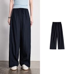 TOYOUTH Women Versatile Balloon Pants 2026 Spring New Wrinkle-Resistant Loose Wide-Leg Casual Trousers