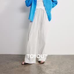 TOYOUTH Women Versatile Balloon Pants 2026 Spring New Wrinkle-Resistant Loose Wide-Leg Casual Trousers