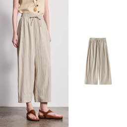 TOYOUTH Women Versatile Balloon Pants 2026 Spring New Wrinkle-Resistant Loose Wide-Leg Casual Trousers
