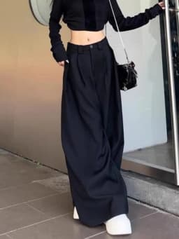 Zoki Chic White Suit Wide Leg Pant Women Elegant Korean High Waist Fashion Trousers Loose Casual Summer Simple Female Pants New