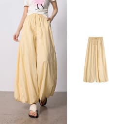 TOYOUTH Women's Wrinkle-Resistant Wide Leg Pants 2026 Summer New Straight Cut Bud Trousers, Travel Friendly