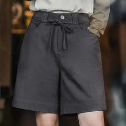 Maden Women's Old Money High Waist A Line Suit Shorts Straight Leg Thin Grey Five Point Pants Office Commuter Casual Summer wear