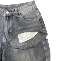 FAGADOER Y2k Sexy Hollow Out Denim Pants Women Solid Color Hole Patchwork High Waist Jeans Female Streetwear Bottoms 2025 New