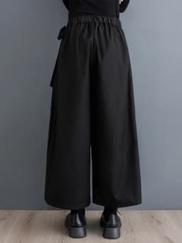 Black Vintage High Elastic Waist Wide Leg Pants Women Spring Autumn New Casual Loose Pleated Trousers Fashion Streetwear 2026