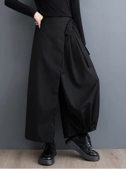 Black Vintage High Elastic Waist Wide Leg Pants Women Spring Autumn New Casual Loose Pleated Trousers Fashion Streetwear 2026