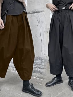 Artistic High Waist Wide Leg Pants Women's Summer Cotton Linen Carrot Shape Loose Casual Harlan Lantern Pants Commute Style