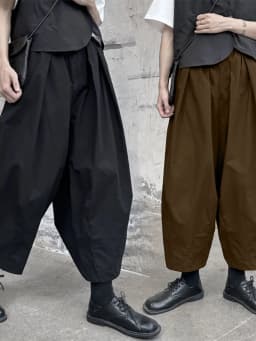 Artistic High Waist Wide Leg Pants Women's Summer Cotton Linen Carrot Shape Loose Casual Harlan Lantern Pants Commute Style