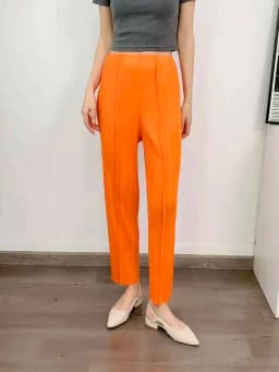 LANMREM Straight Pleated Pants For Women High Elastic Waist Casual Loose Trousers Female New Spring 2025 Clothing 2DA1022