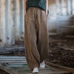 Women Elastic Waist Ramie Cotton Pants Ladies Vintage Spring Summer Trousers Female 2023 Bloomers