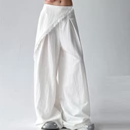 Women Vintage Loose Wide Leg Pants Straight Trousers Casual All-match Summer Pants High Waist Streetwear Oversized Pants