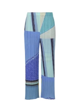 Miyake Pleated City Collage Straight Pants Women 2026 New Casual Trousers