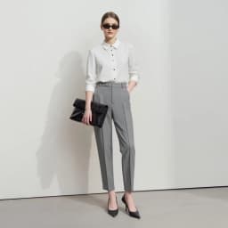 AMII Woman Pants 2026 Autumn Autumn Woman Loose Casual Fashion Simple Nine Point Trousers Black Blended Pleated Pants 12611025