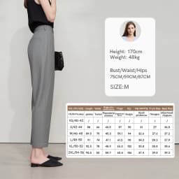 AMII Woman Pants 2026 Autumn Autumn Woman Loose Casual Fashion Simple Nine Point Trousers Black Blended Pleated Pants 12611025
