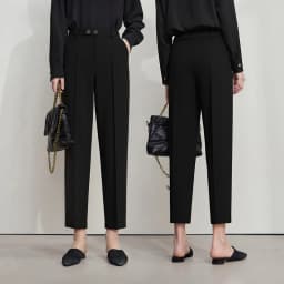 AMII Woman Pants 2026 Autumn Autumn Woman Loose Casual Fashion Simple Nine Point Trousers Black Blended Pleated Pants 12611025