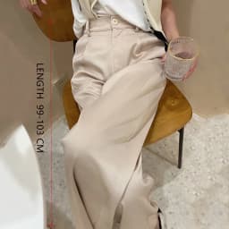 Spring Summer Women's High Waist Wide Leg Trousers Loose Fit Classic Black Silk Satin Casual Korean Style Pants Female Clothing
